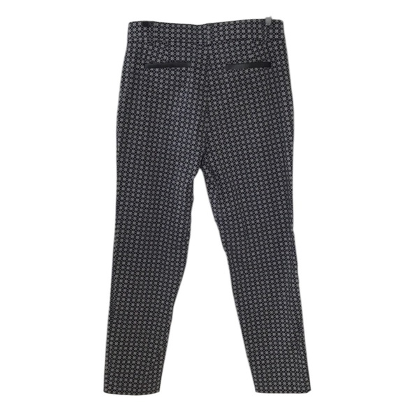 Rafaella Comfort Elastic Waist Pull On Pants Blue Geometric Size 12 - Picture 4 of 7